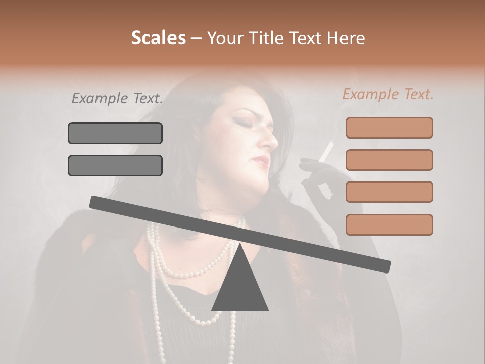 Ugly Female Portrait PowerPoint Template