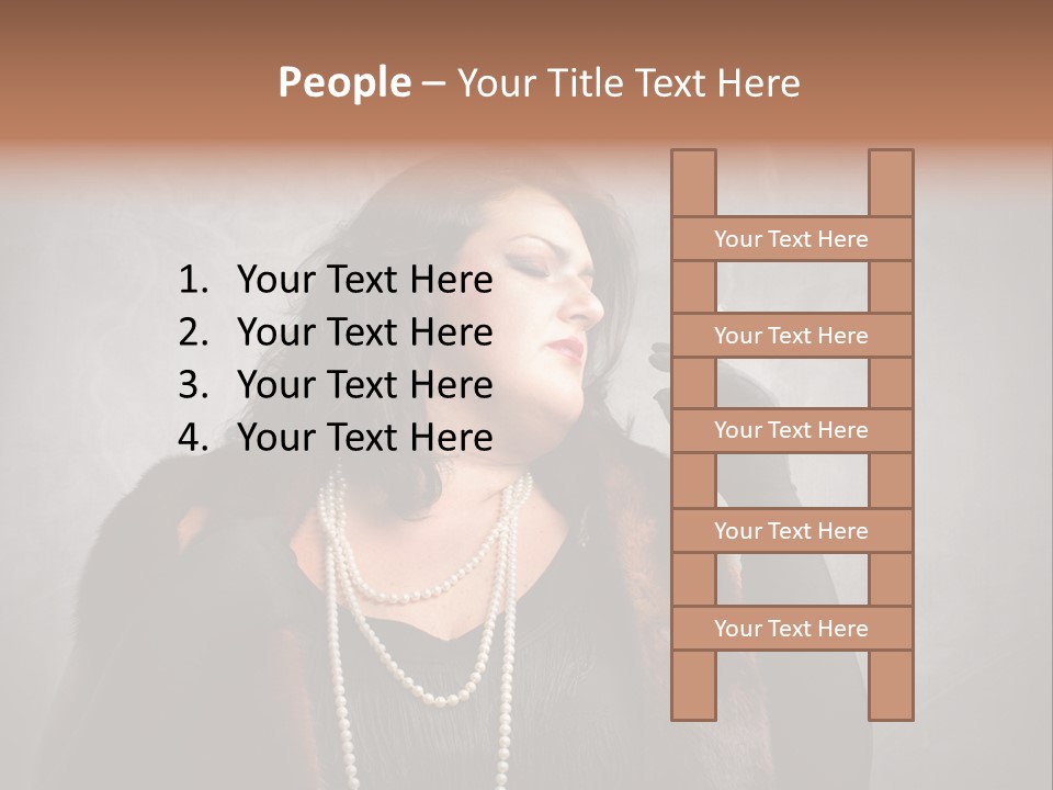 Ugly Female Portrait PowerPoint Template