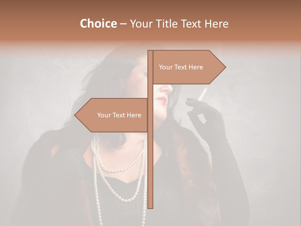 Ugly Female Portrait PowerPoint Template