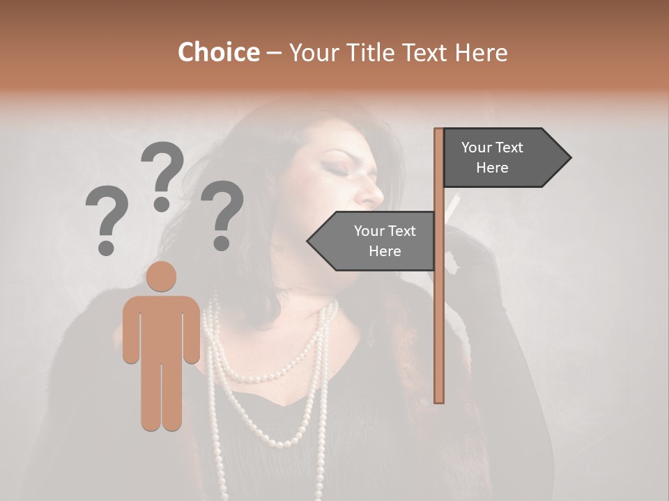 Ugly Female Portrait PowerPoint Template