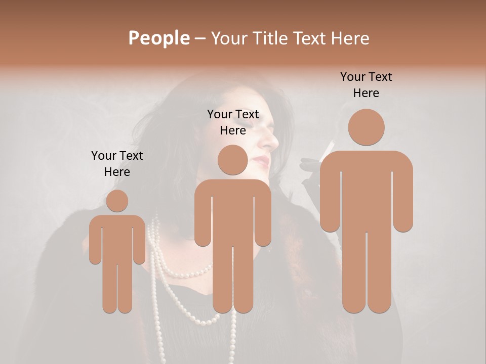 Ugly Female Portrait PowerPoint Template