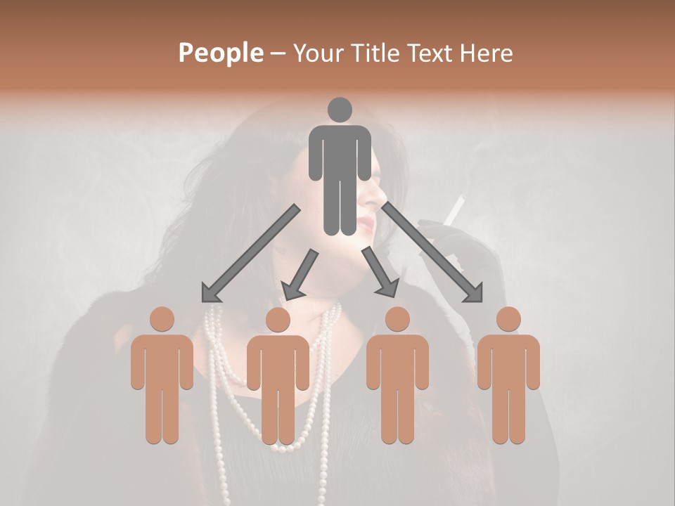 Ugly Female Portrait PowerPoint Template