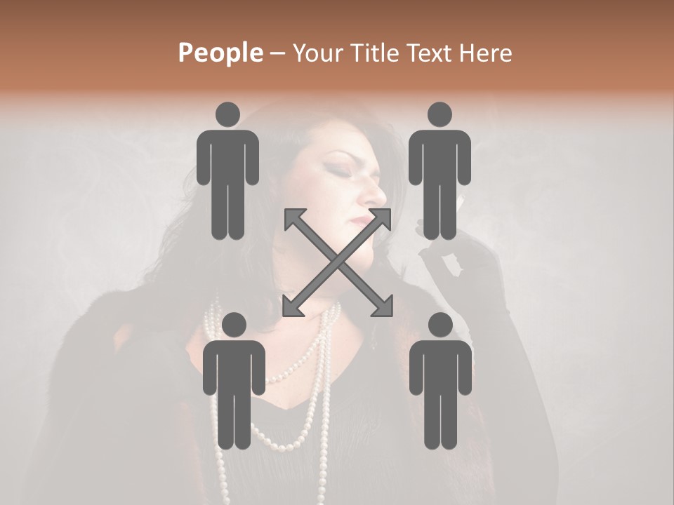 Ugly Female Portrait PowerPoint Template