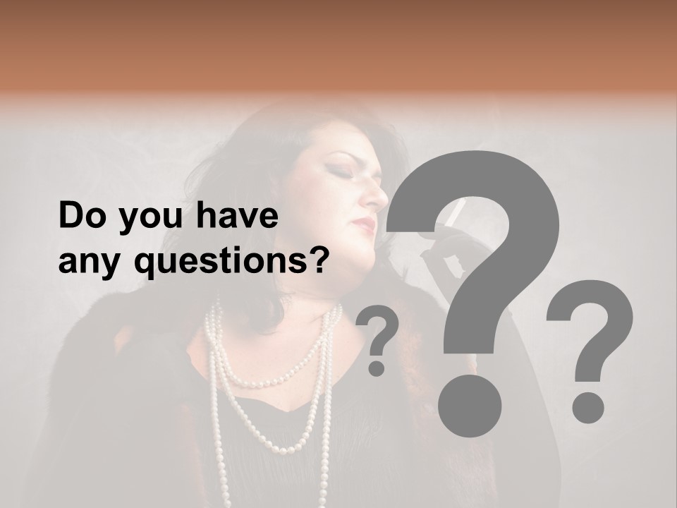 Ugly Female Portrait PowerPoint Template