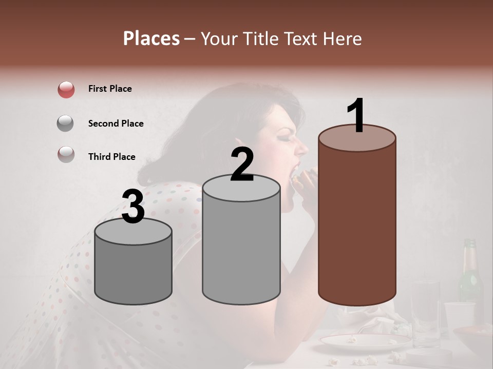 Female Diet Unhealthy PowerPoint Template