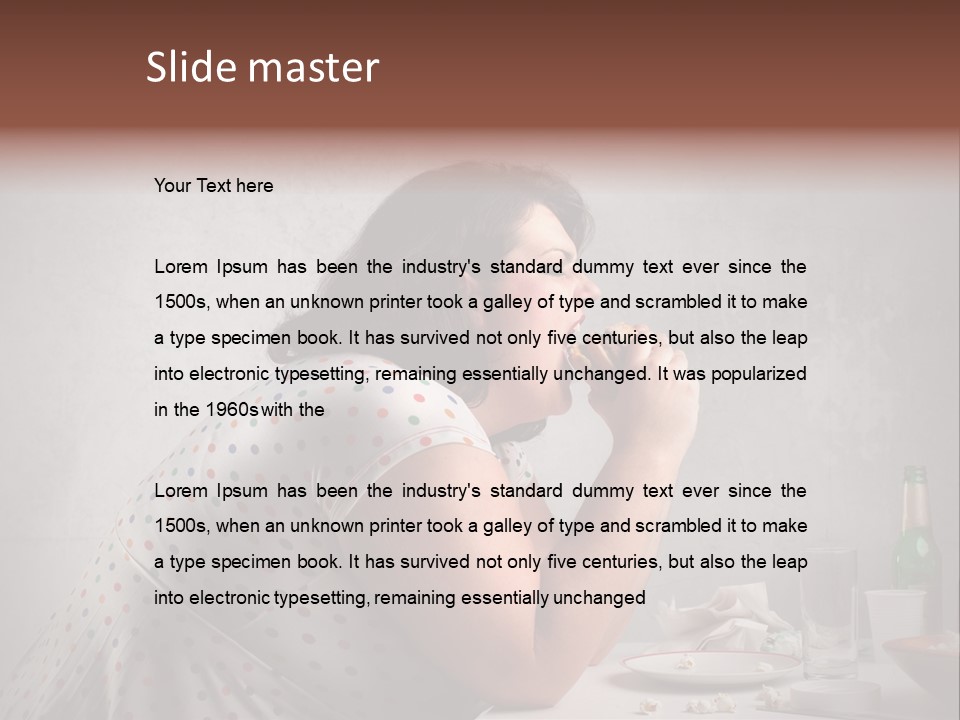 Female Diet Unhealthy PowerPoint Template