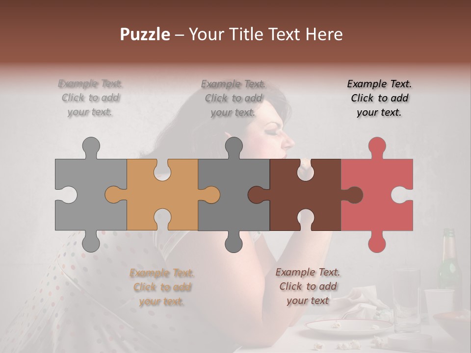 Female Diet Unhealthy PowerPoint Template