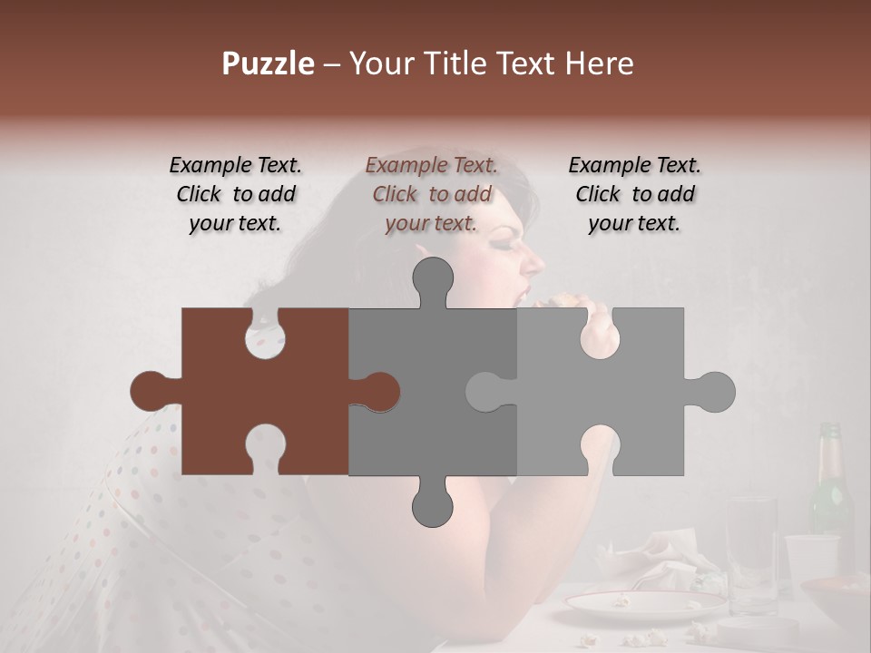 Female Diet Unhealthy PowerPoint Template