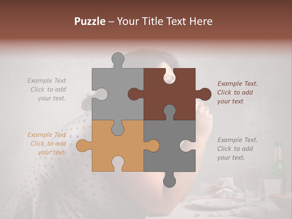 Female Diet Unhealthy PowerPoint Template