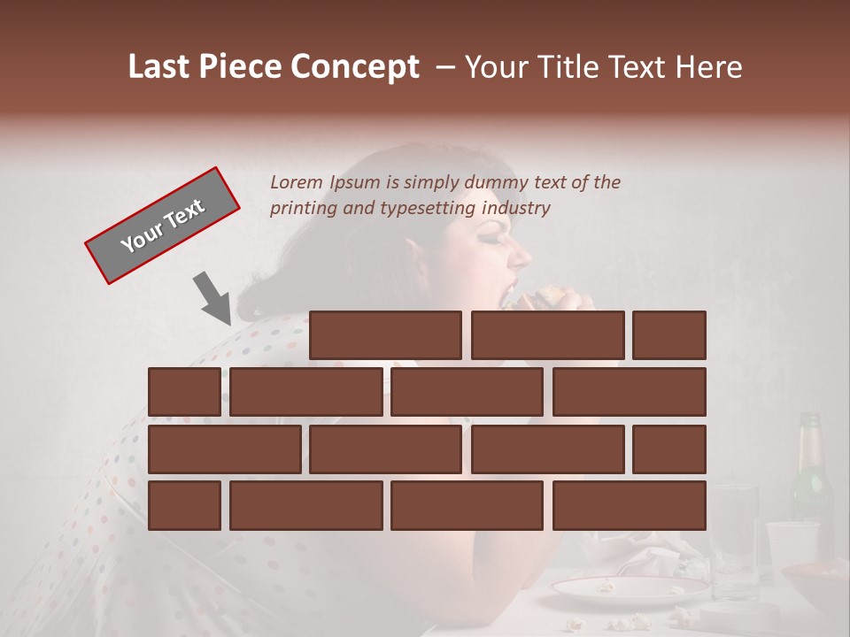 Female Diet Unhealthy PowerPoint Template