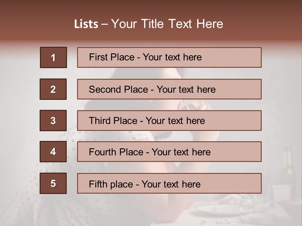 Female Diet Unhealthy PowerPoint Template