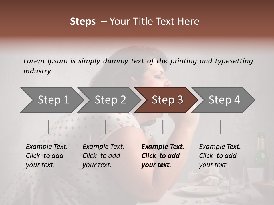Female Diet Unhealthy PowerPoint Template