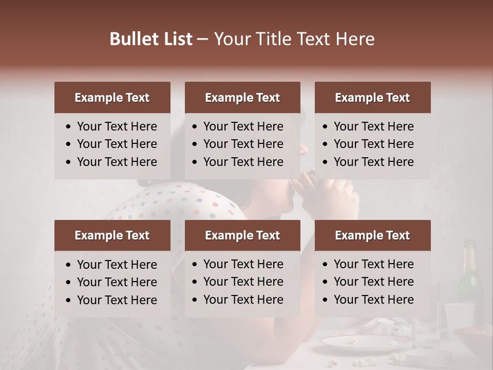 Female Diet Unhealthy PowerPoint Template