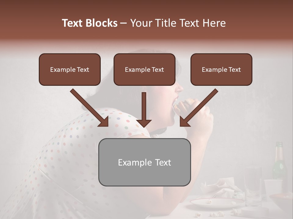 Female Diet Unhealthy PowerPoint Template