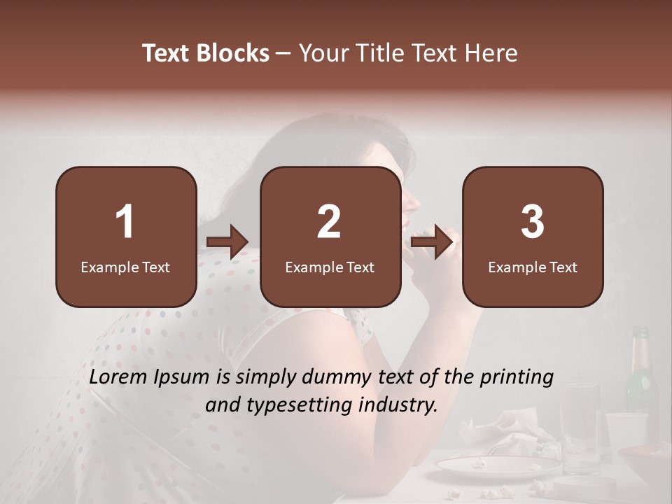 Female Diet Unhealthy PowerPoint Template