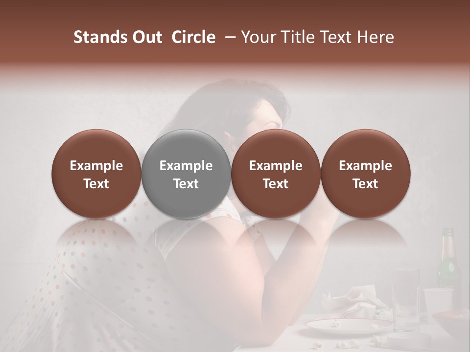 Female Diet Unhealthy PowerPoint Template