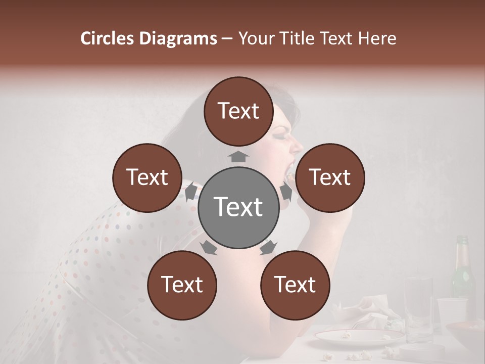 Female Diet Unhealthy PowerPoint Template