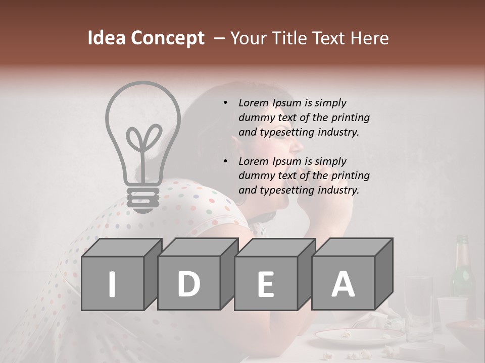 Female Diet Unhealthy PowerPoint Template