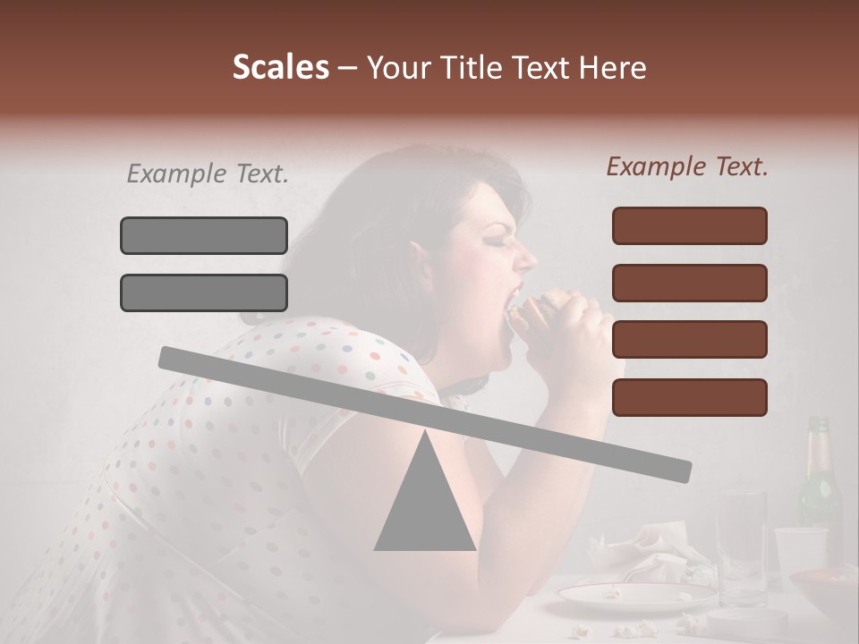 Female Diet Unhealthy PowerPoint Template