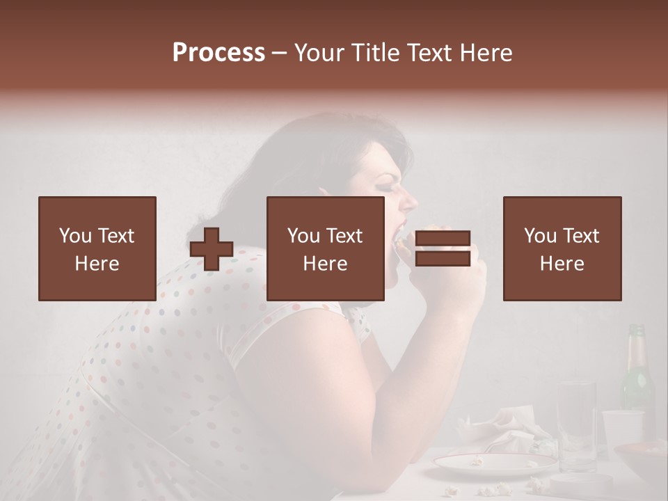 Female Diet Unhealthy PowerPoint Template