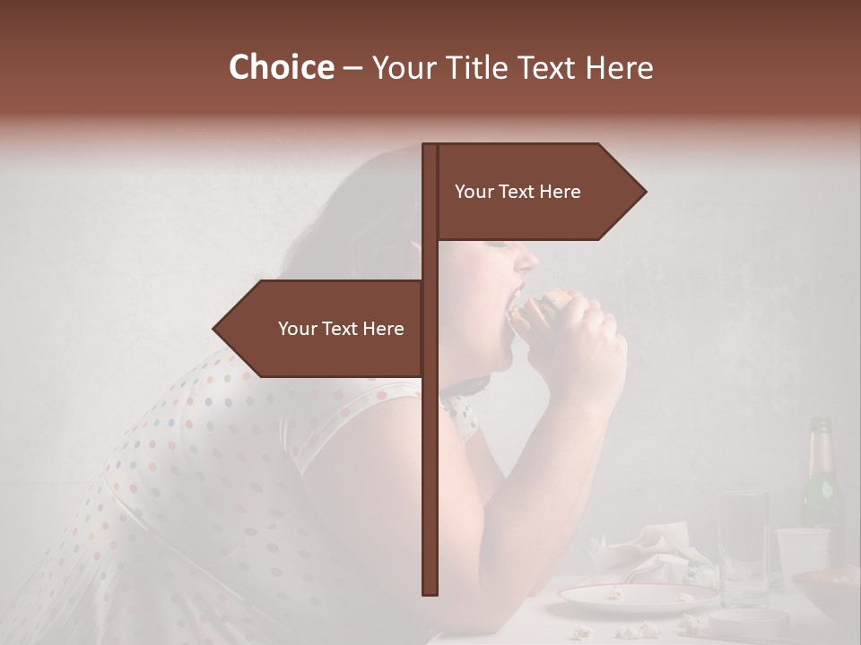 Female Diet Unhealthy PowerPoint Template