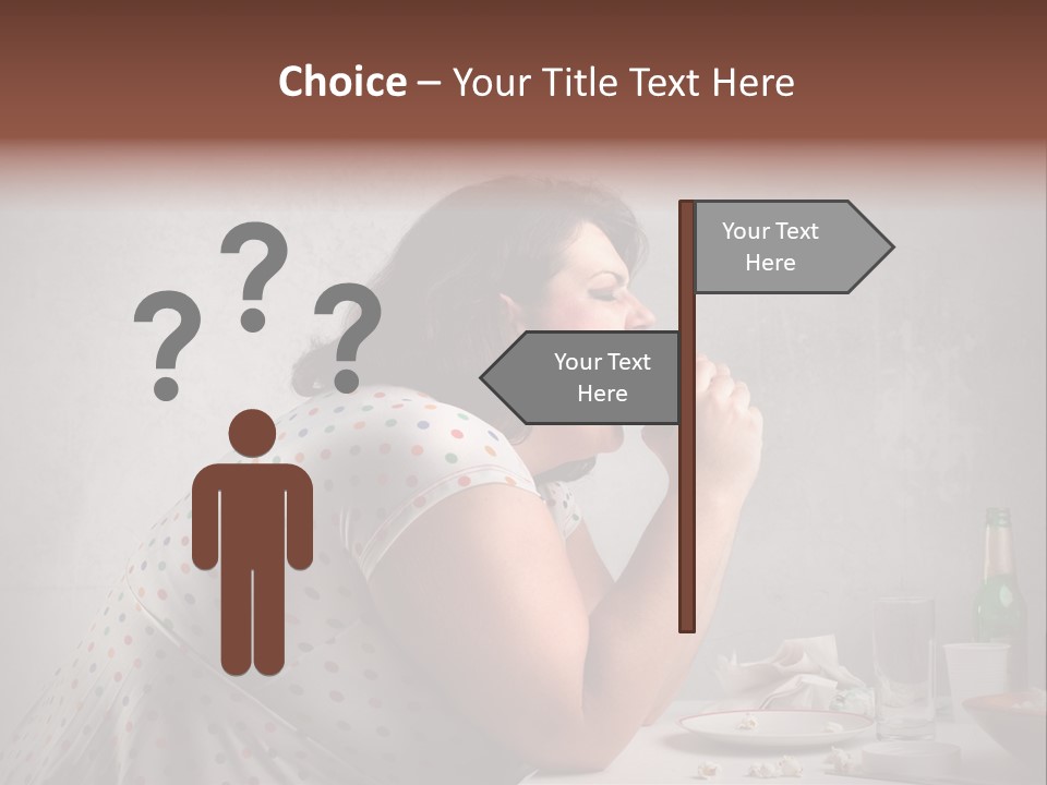 Female Diet Unhealthy PowerPoint Template