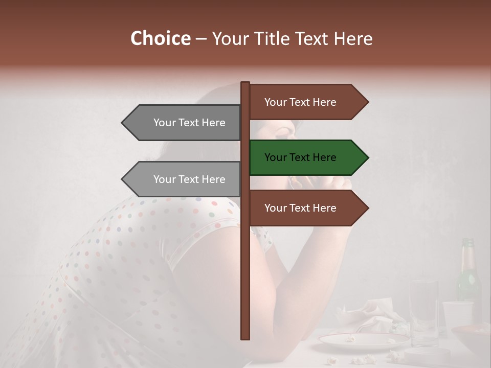 Female Diet Unhealthy PowerPoint Template