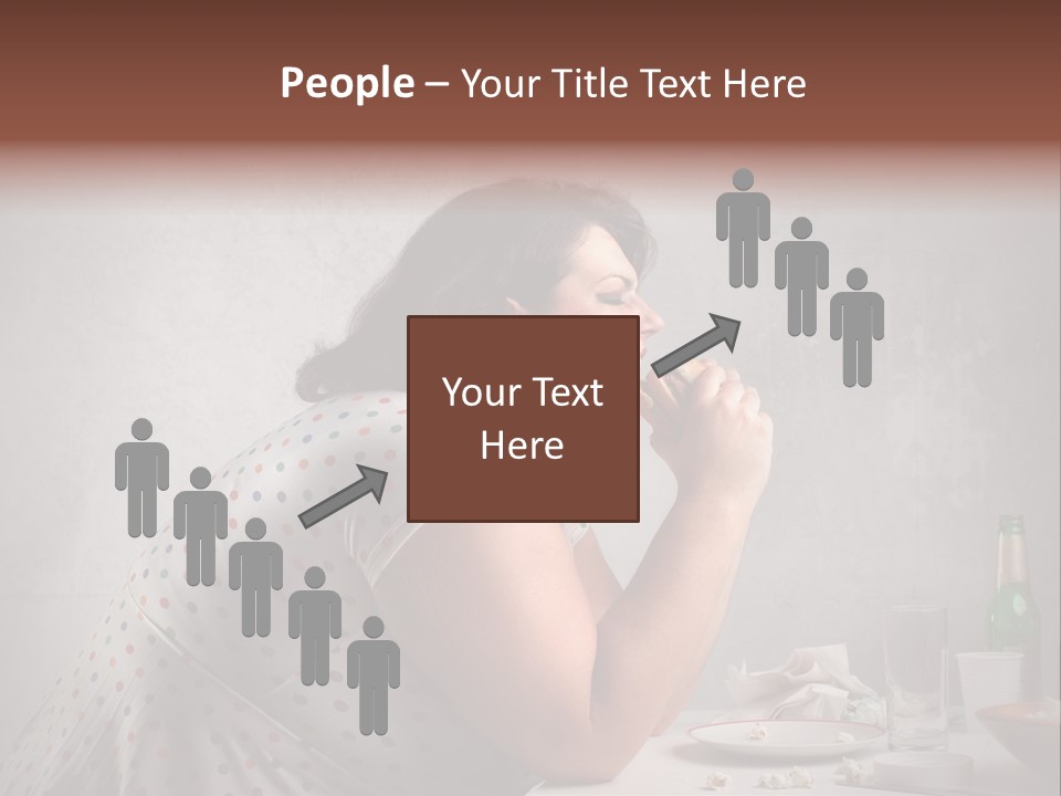 Female Diet Unhealthy PowerPoint Template
