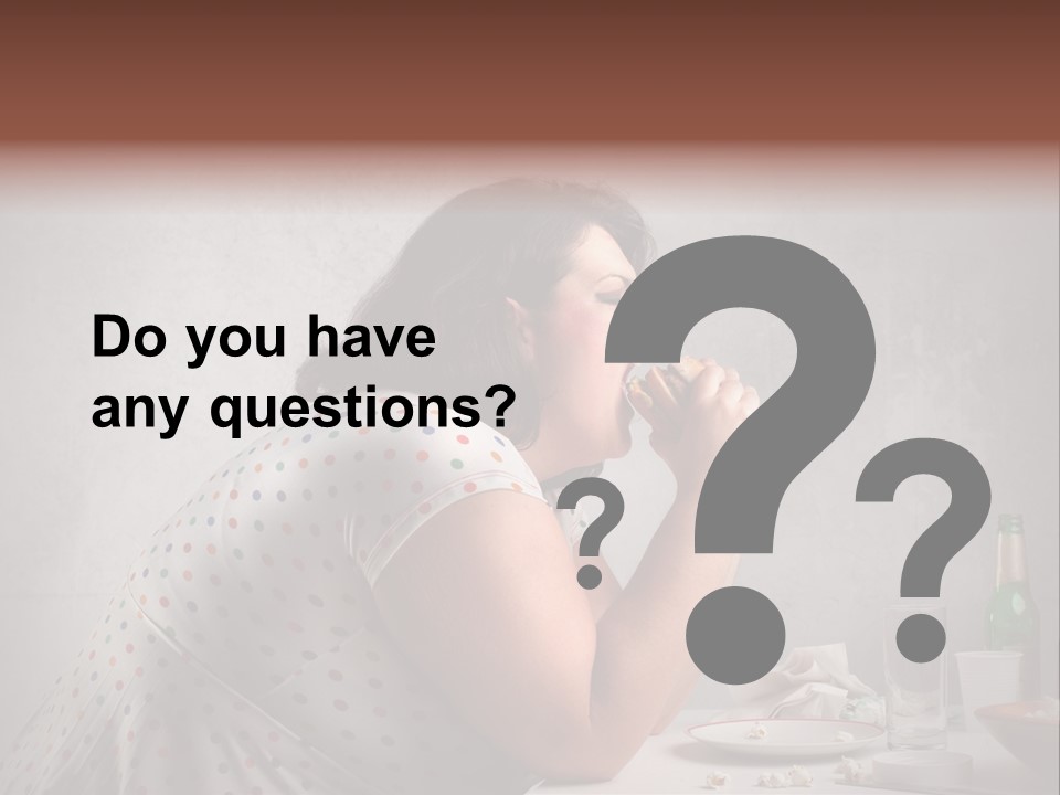 Female Diet Unhealthy PowerPoint Template