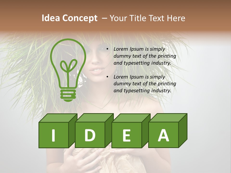 Girl Eco Concept PowerPoint Template