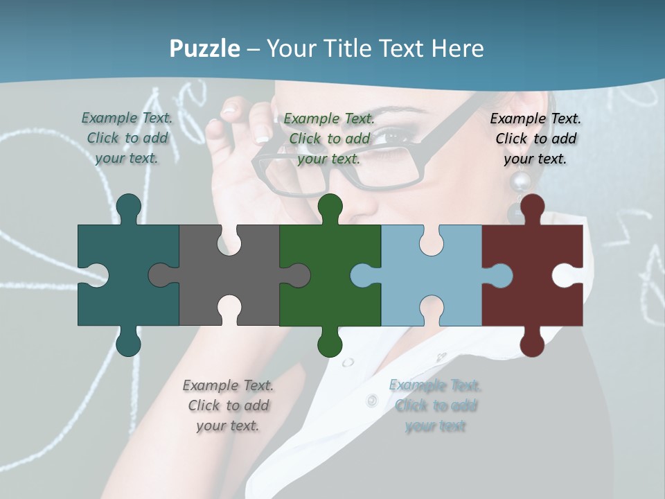 Close Up Colour Y PowerPoint Template