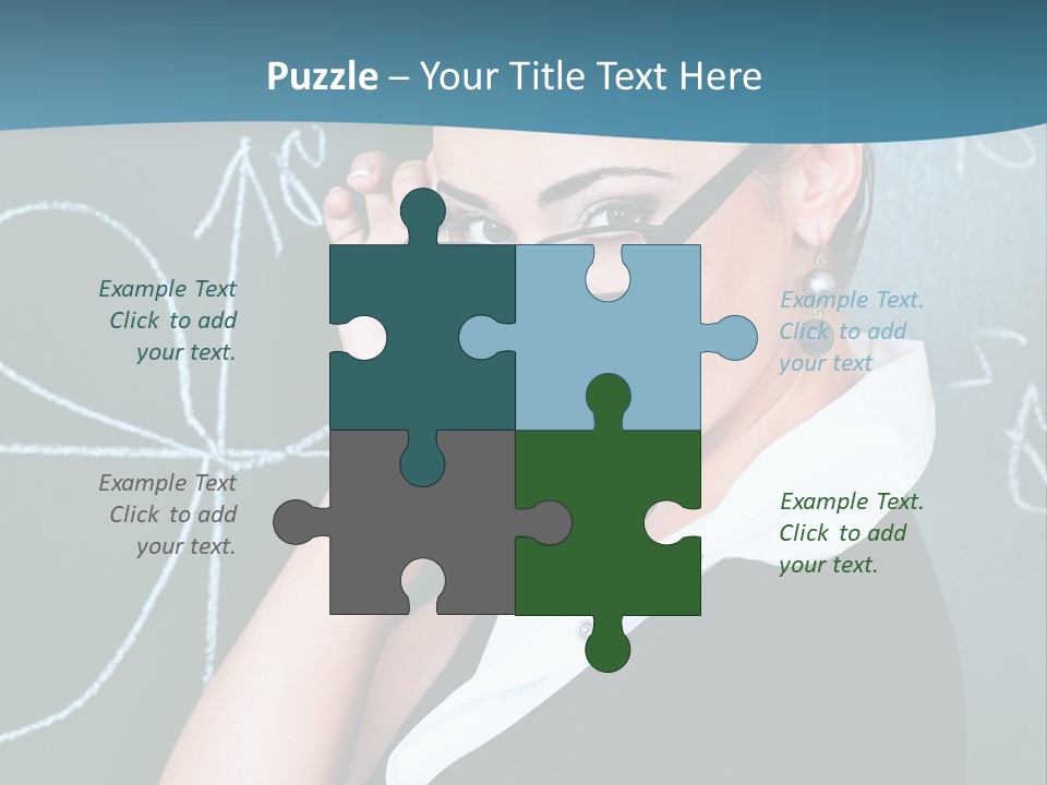 Close Up Colour Y PowerPoint Template