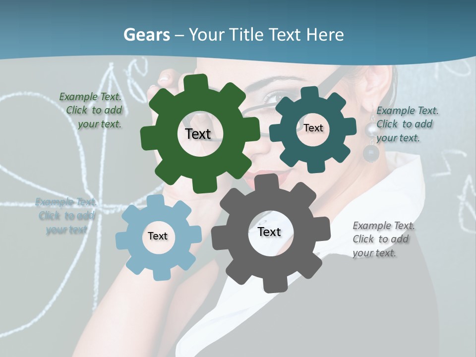 Close Up Colour Y PowerPoint Template