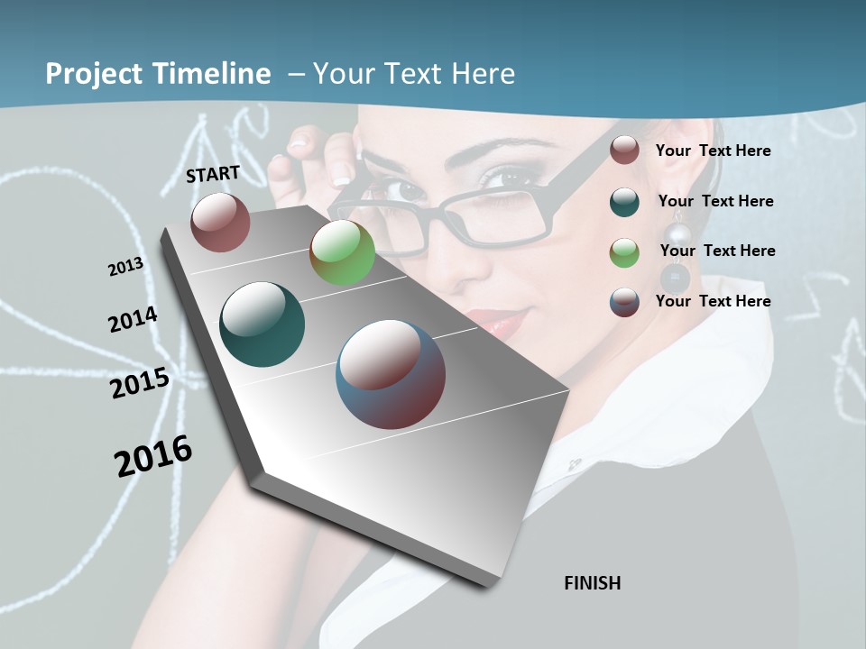 Close Up Colour Y PowerPoint Template