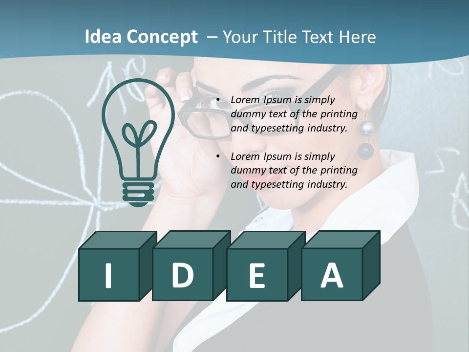 Close Up Colour Y PowerPoint Template