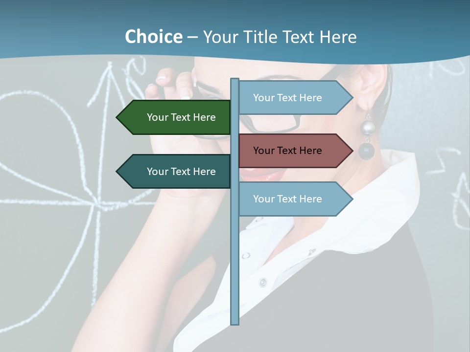 Close Up Colour Y PowerPoint Template