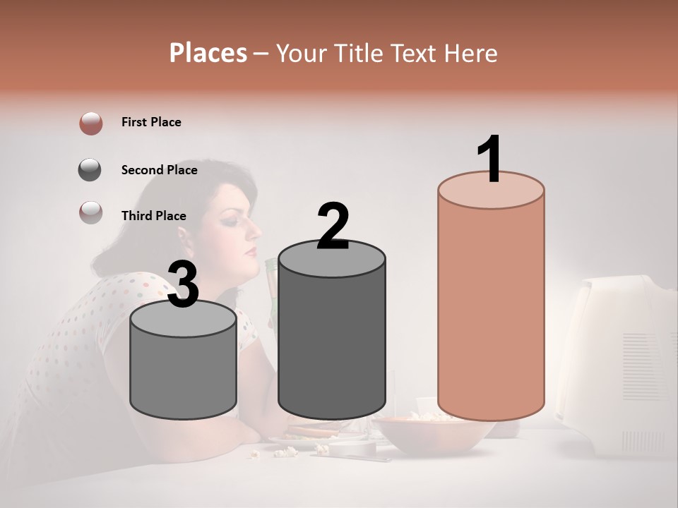 Glasses Diet Belly PowerPoint Template