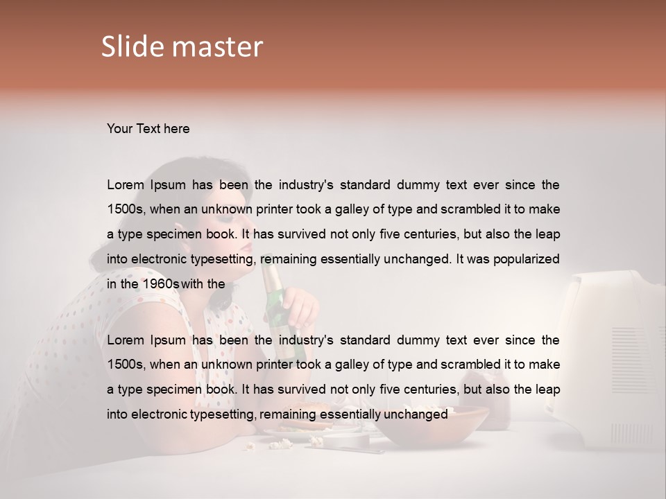 Glasses Diet Belly PowerPoint Template