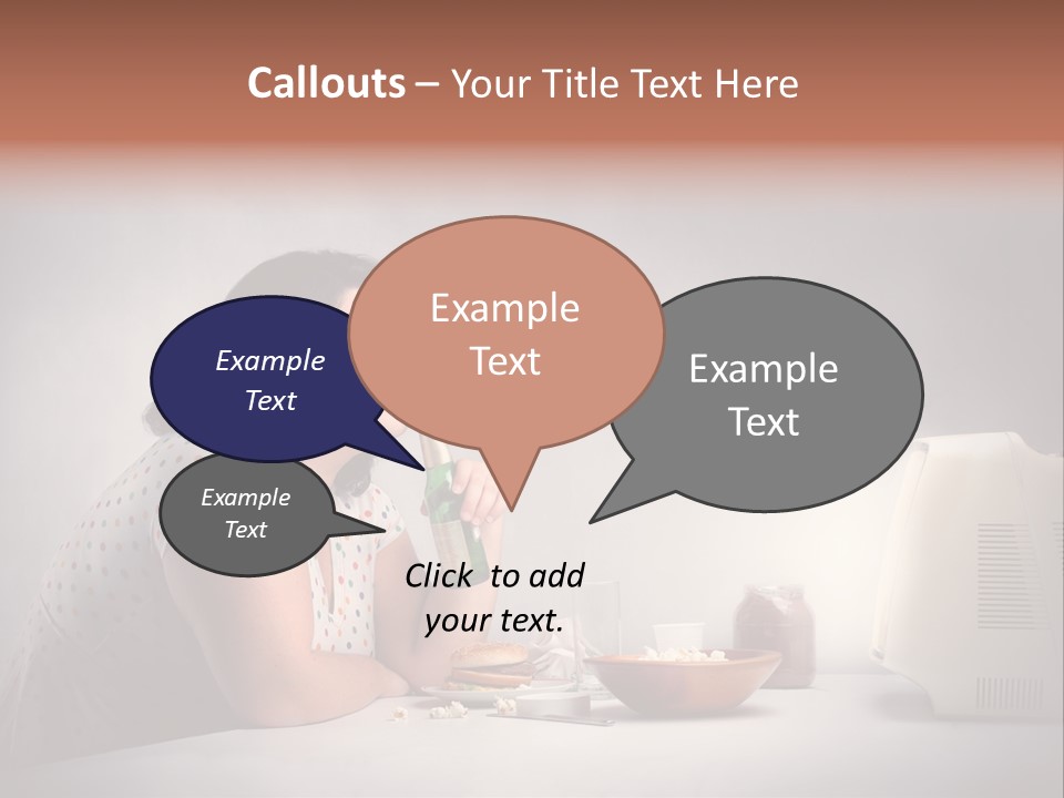 Glasses Diet Belly PowerPoint Template