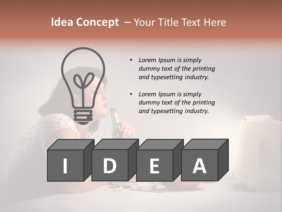 Glasses Diet Belly PowerPoint Template