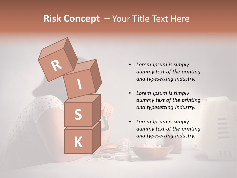 Glasses Diet Belly PowerPoint Template