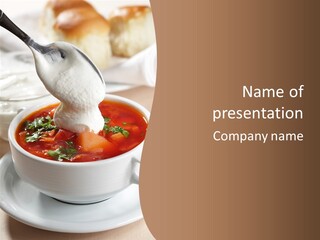 Russian Buns Meal PowerPoint Template