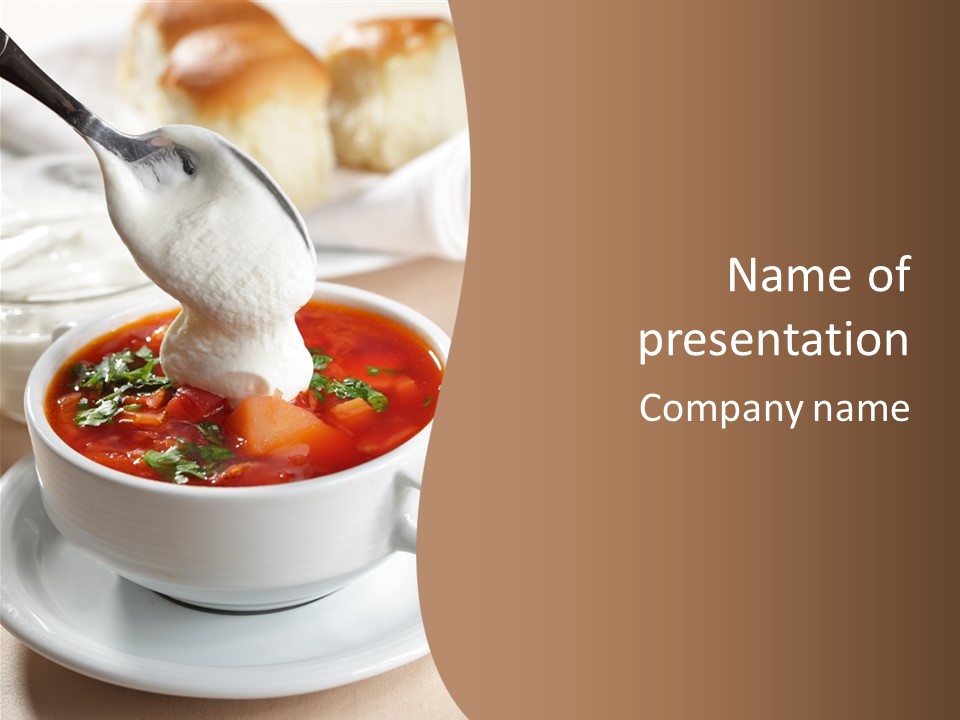 Russian Buns Meal PowerPoint Template