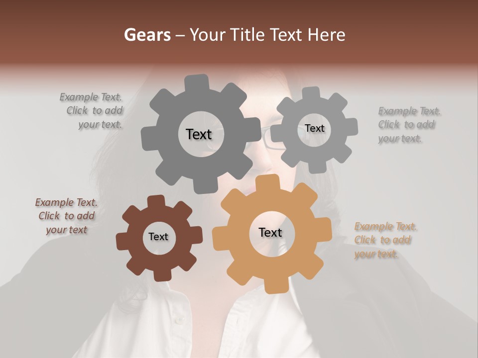 Fat Business Girl PowerPoint Template