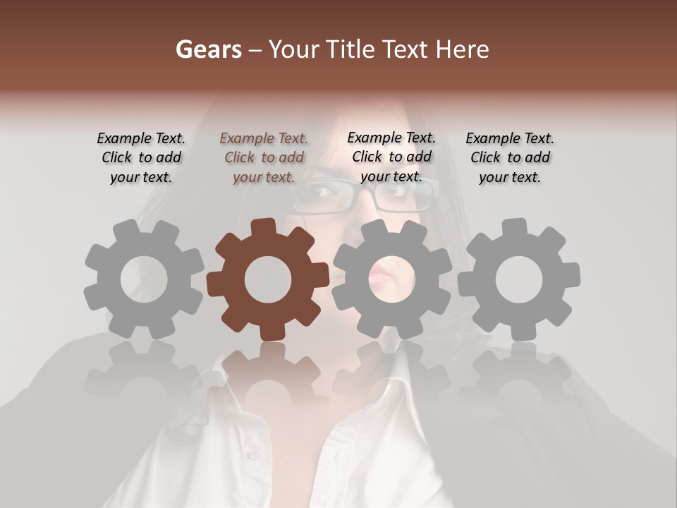 Fat Business Girl PowerPoint Template