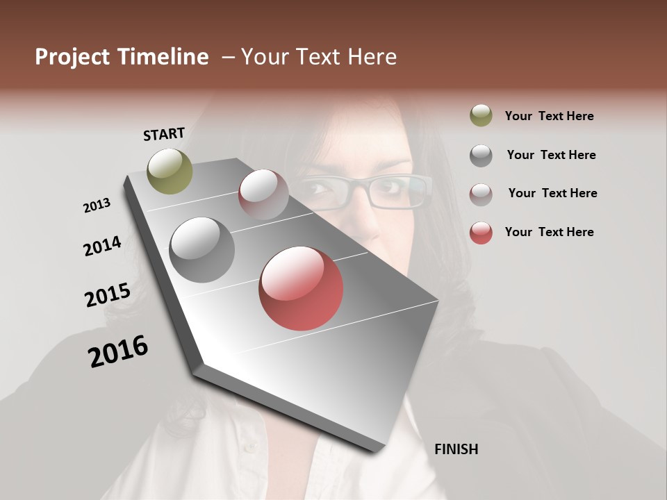 Fat Business Girl PowerPoint Template