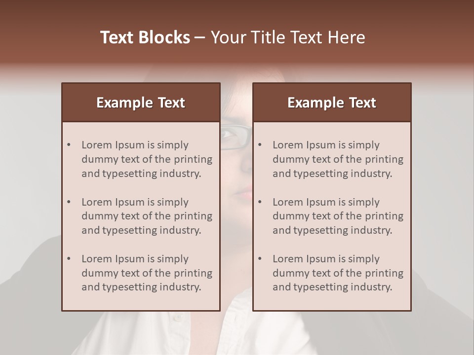 Fat Business Girl PowerPoint Template