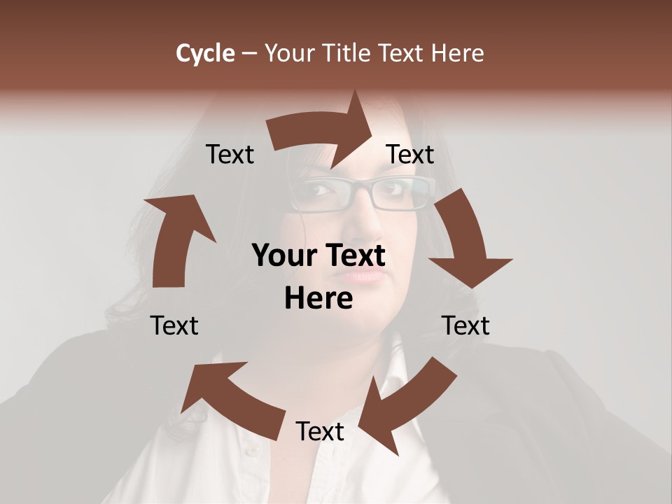 Fat Business Girl PowerPoint Template