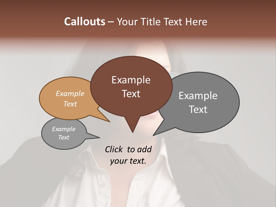 Fat Business Girl PowerPoint Template