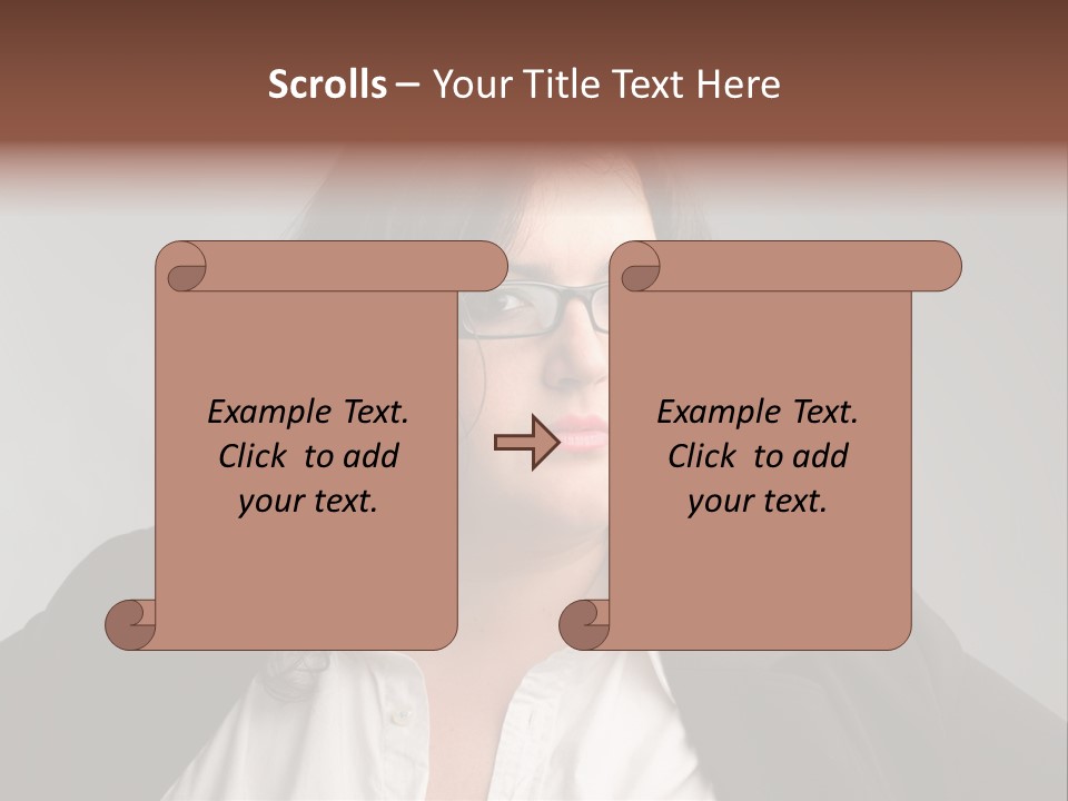 Fat Business Girl PowerPoint Template